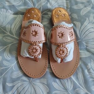 Jack Rogers NIB pink patent leather sandals size 9
